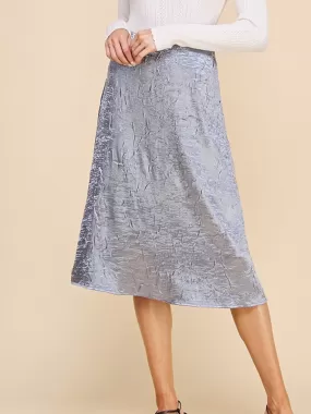 Satin Skies Crinkle Skirt - Blue