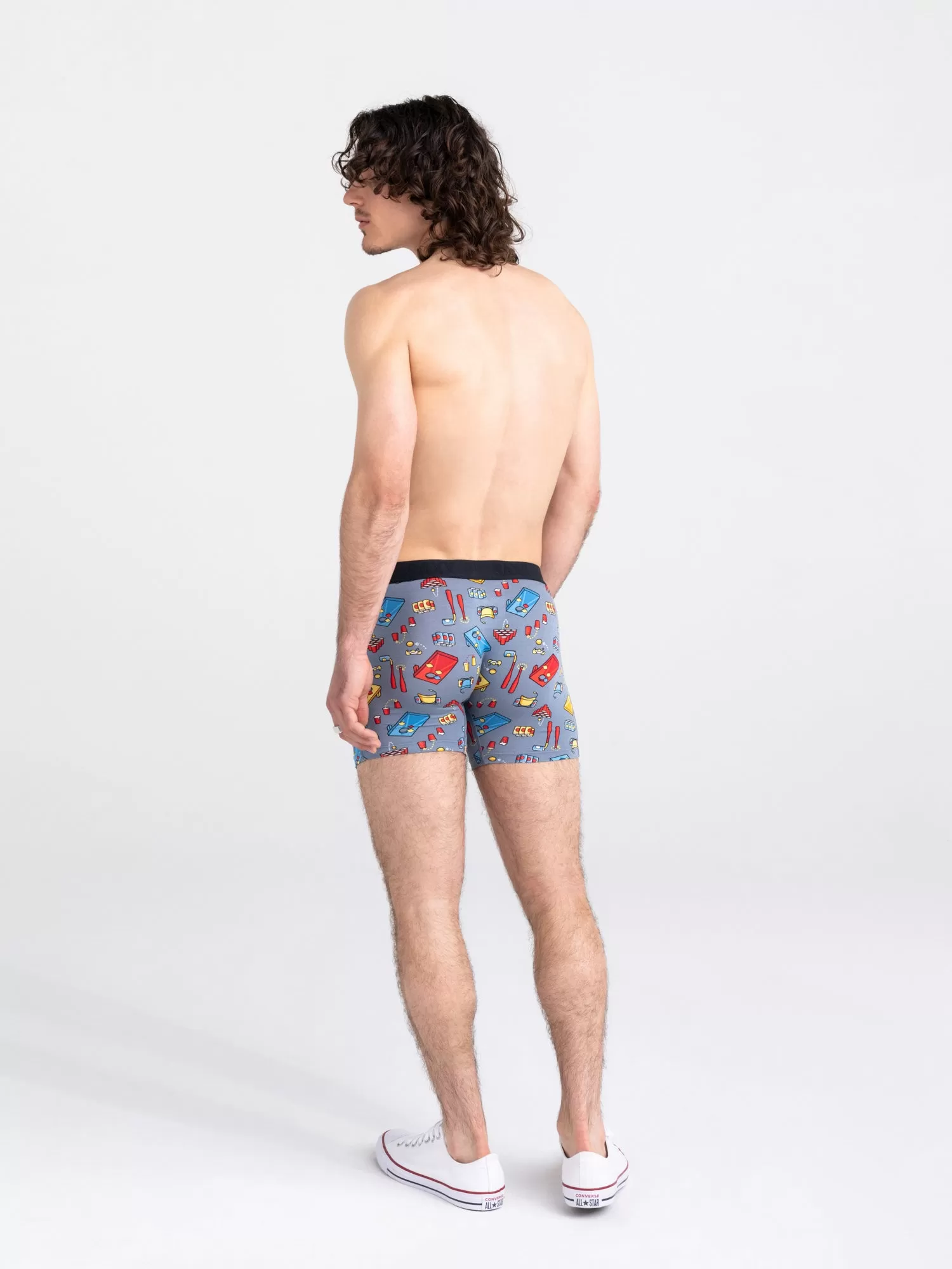 SAXX VIBE BOXER BRIEF- BEER OLYMPICS GRIS