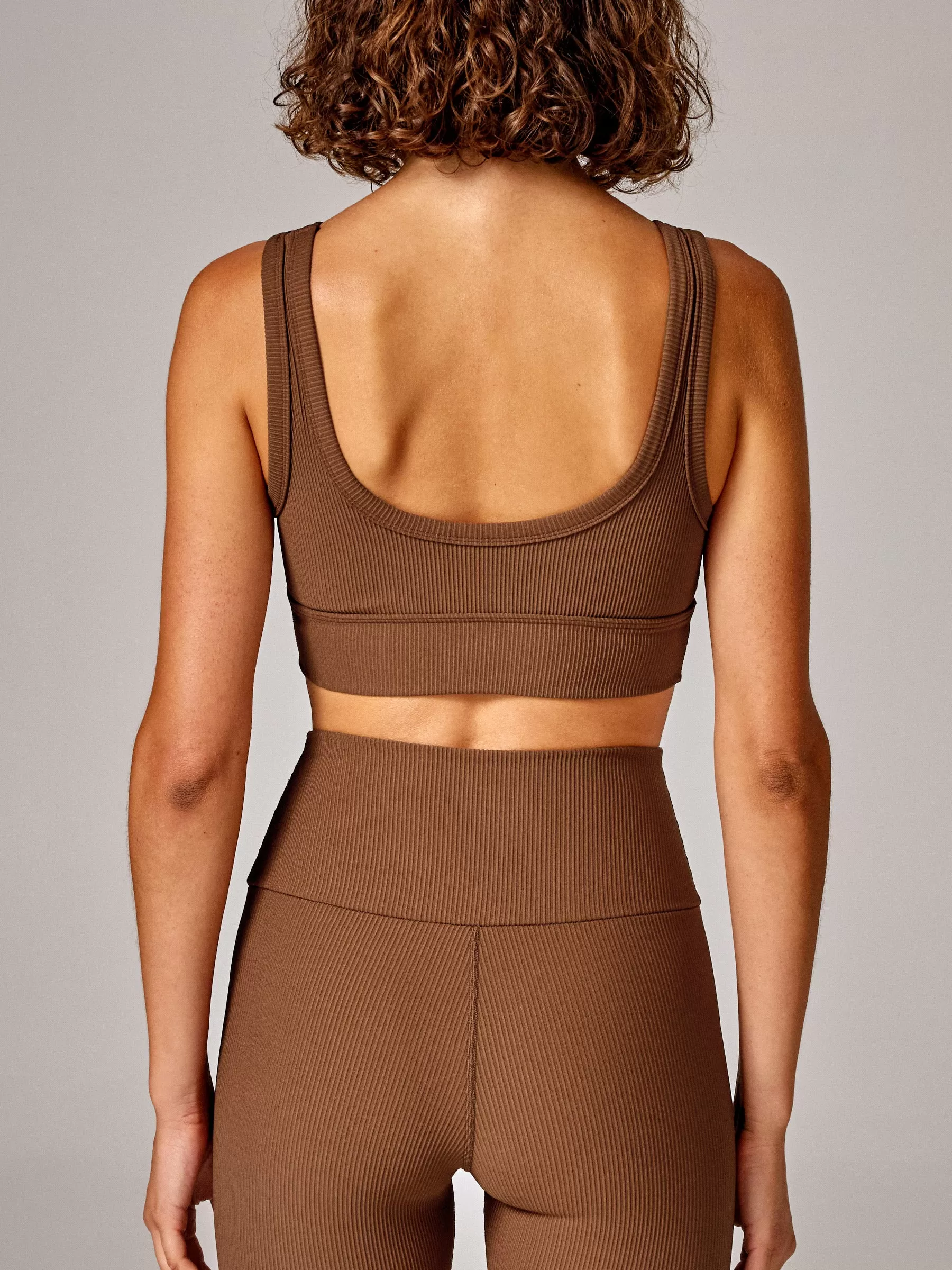 Scoop Up Sports Bra - cinnamon