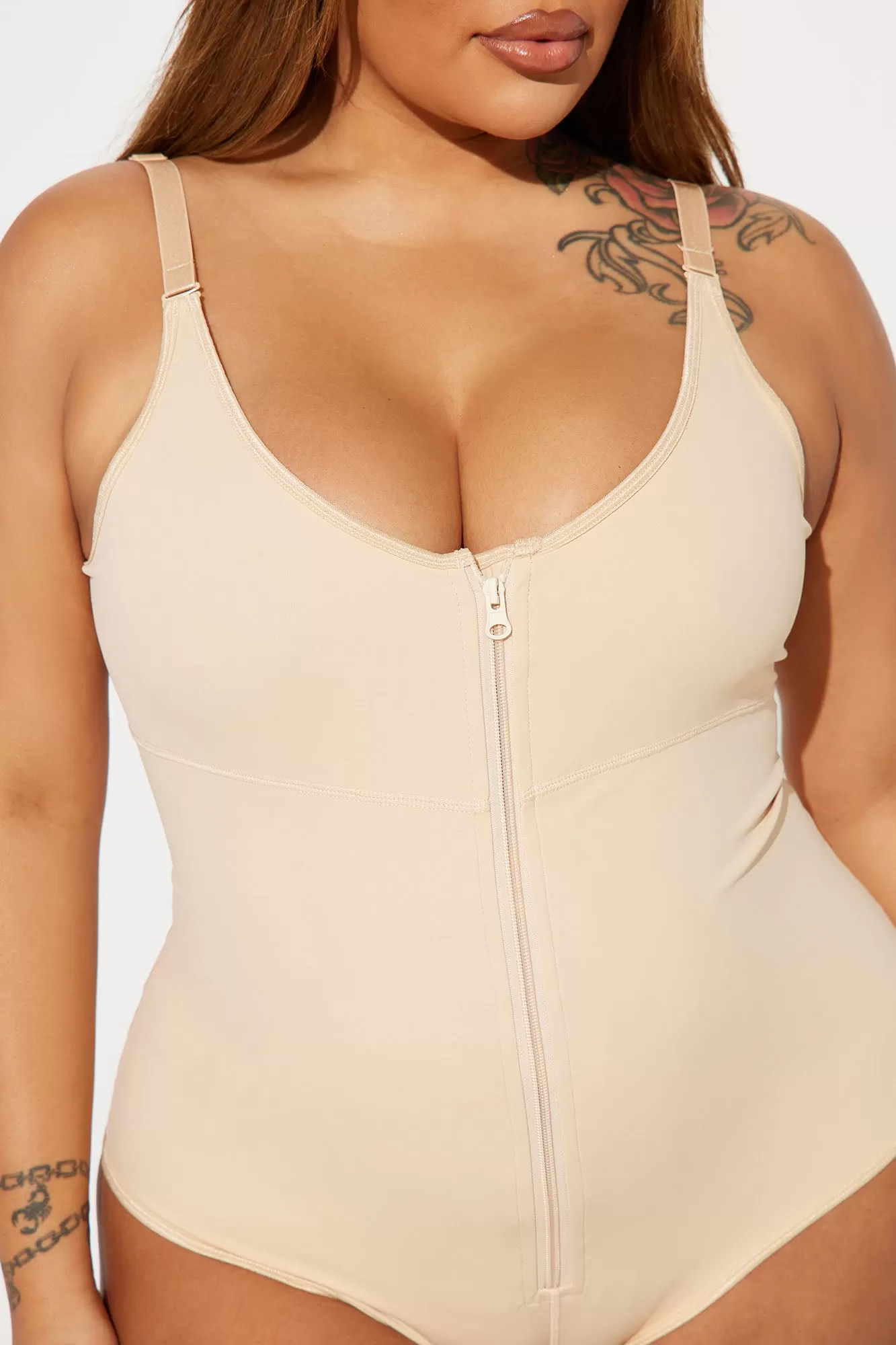 Sculpt Me Waist Cinching Shapewear Bodysuit - Nude