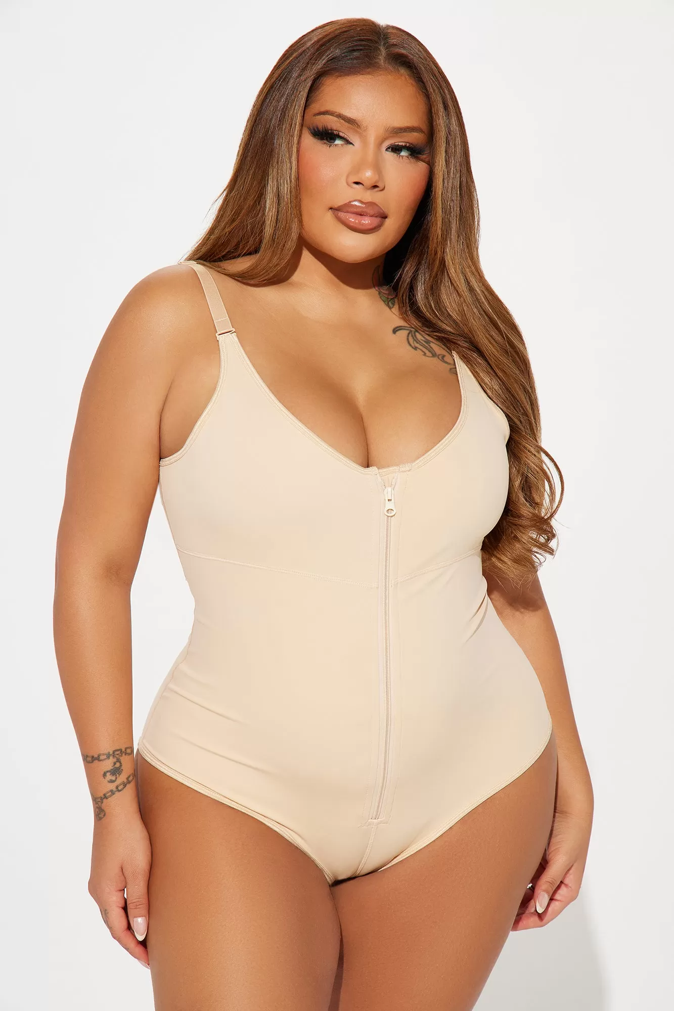 Sculpt Me Waist Cinching Shapewear Bodysuit - Nude