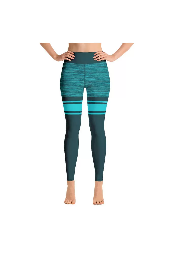 Sea Green Mid Thigh Yoga Leggings