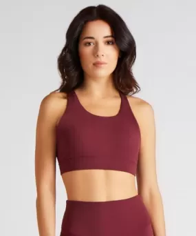 Setis Strappy Sports Bra - Burgundy