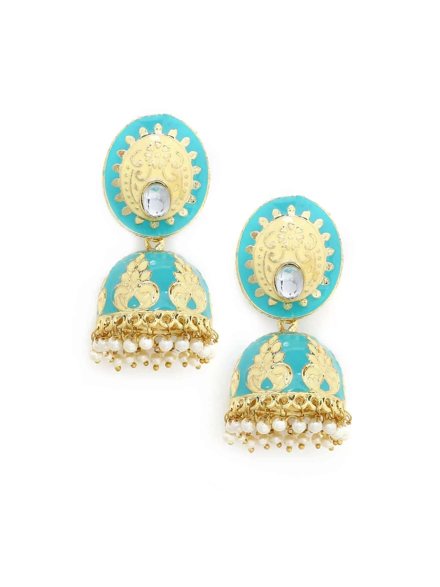 Sheesh Meenakari Jhumkis