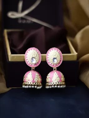 Sheesh Meenakari Jhumkis