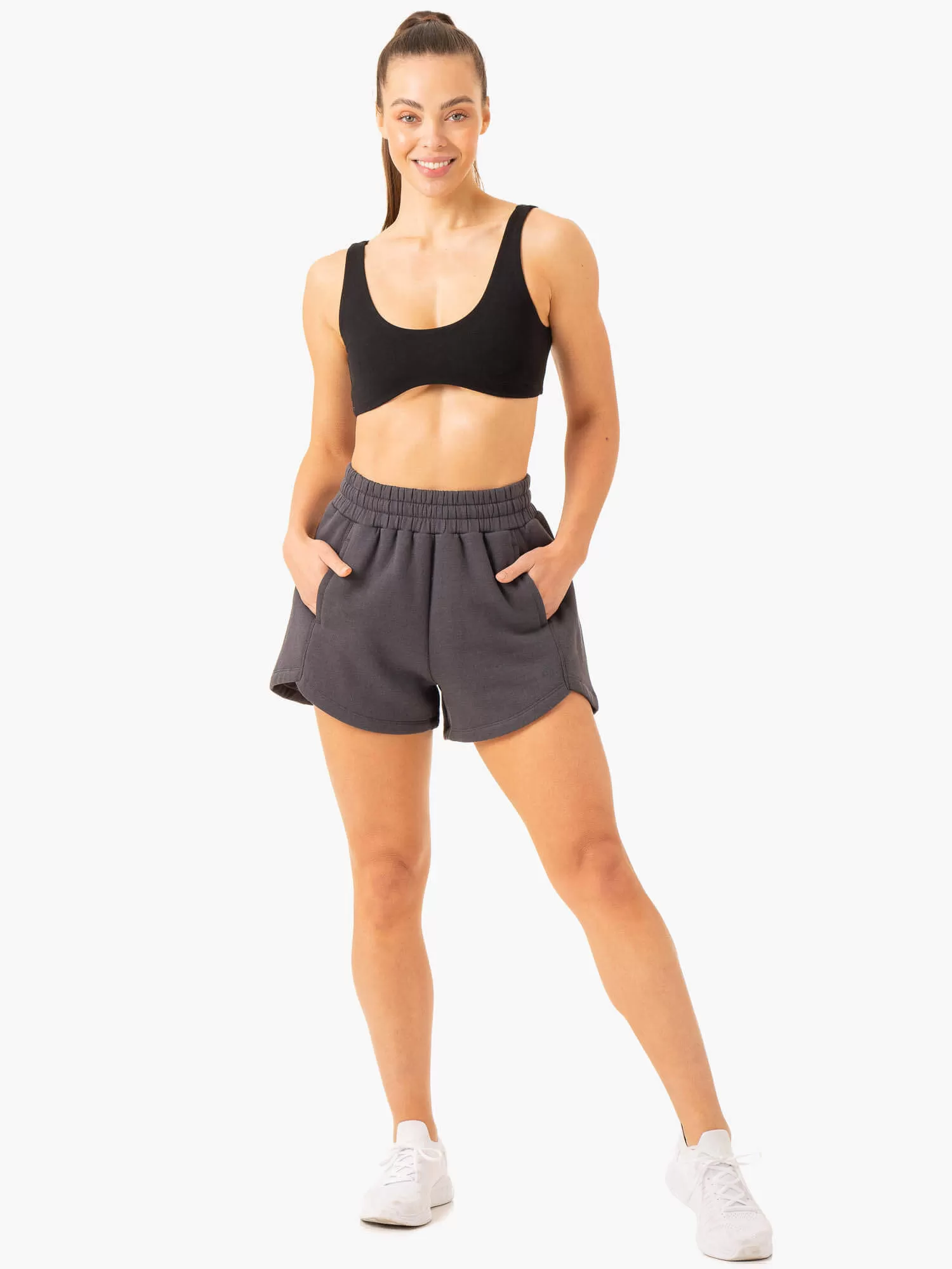 Sideline Track Shorts - Charcoal