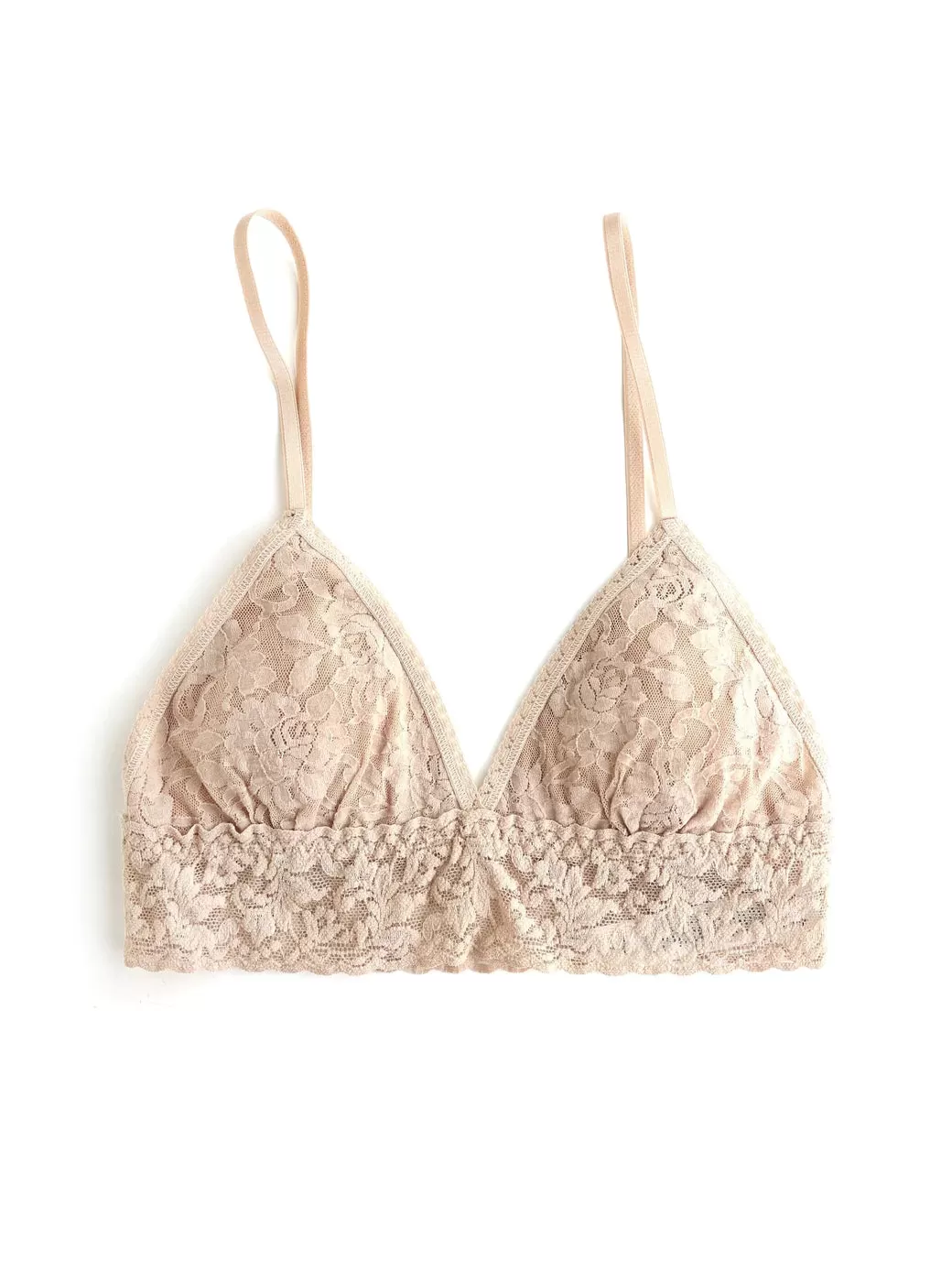 Signature Lace Padded Bralette | Chai