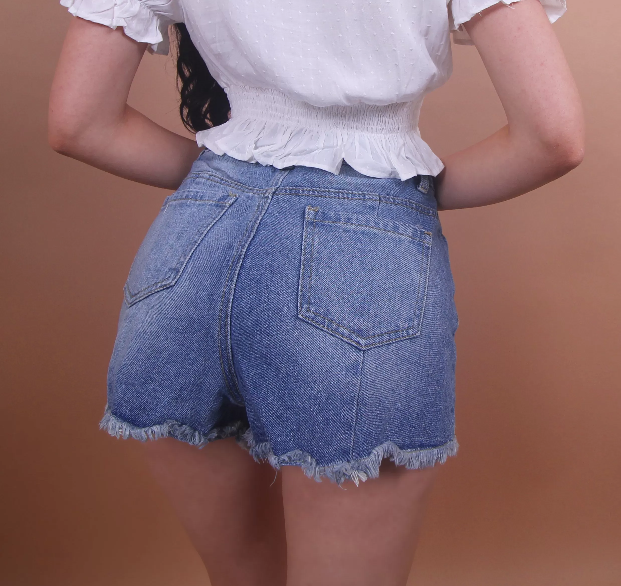 'SIMA' Blue Jean Shorts