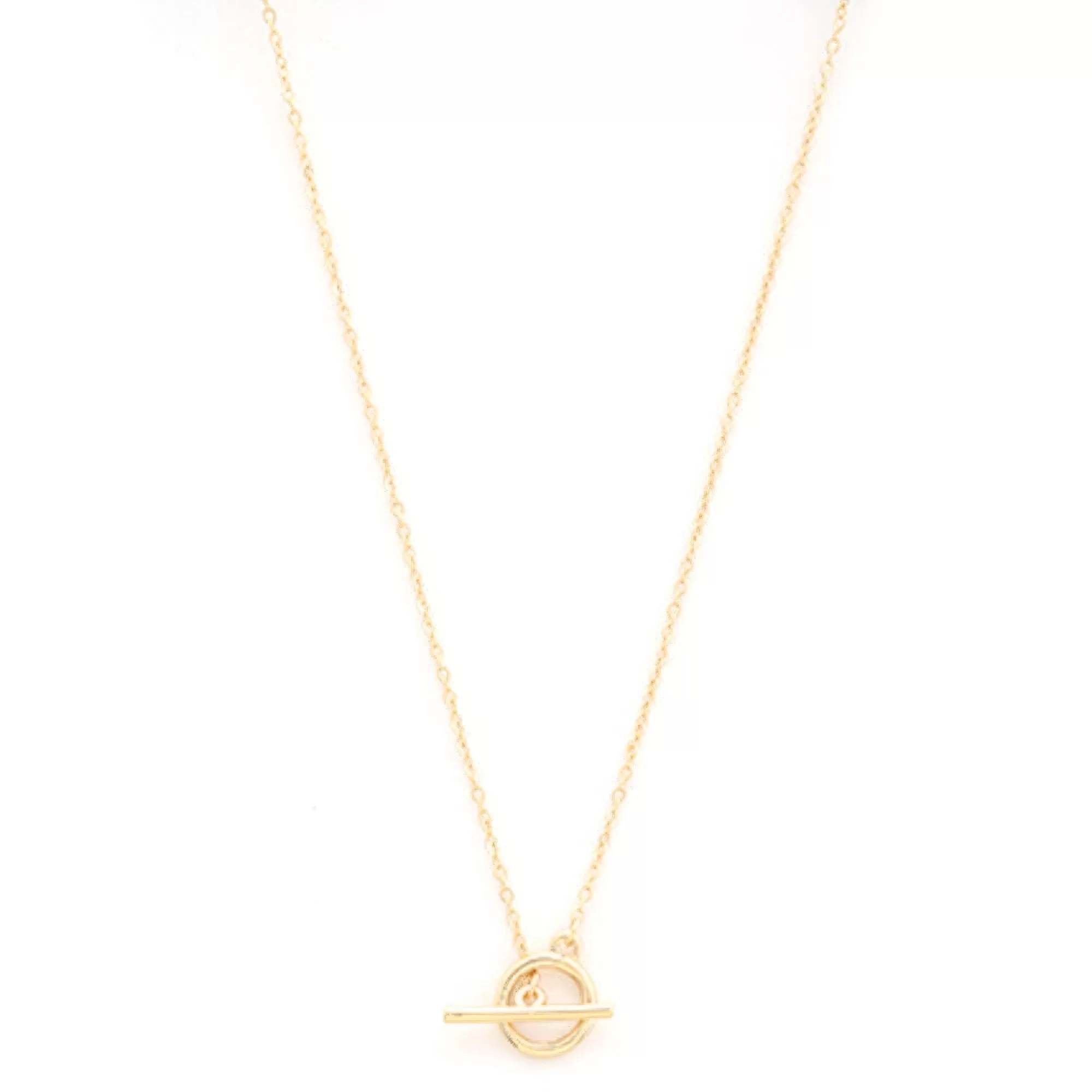 Sodajo Gold Dipped Brass Toggle Clasp Necklace