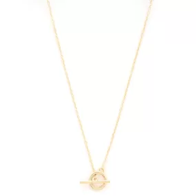 Sodajo Gold Dipped Brass Toggle Clasp Necklace