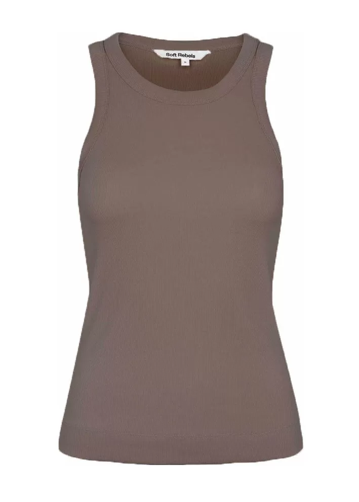 Soft Rebels Adelynn Tank Top SR320-307 Coffee quartz