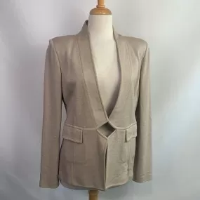 ST. JOHN Tan Open Waist Blazer