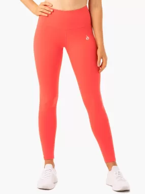 Staples Scrunch Bum Leggings - Coral