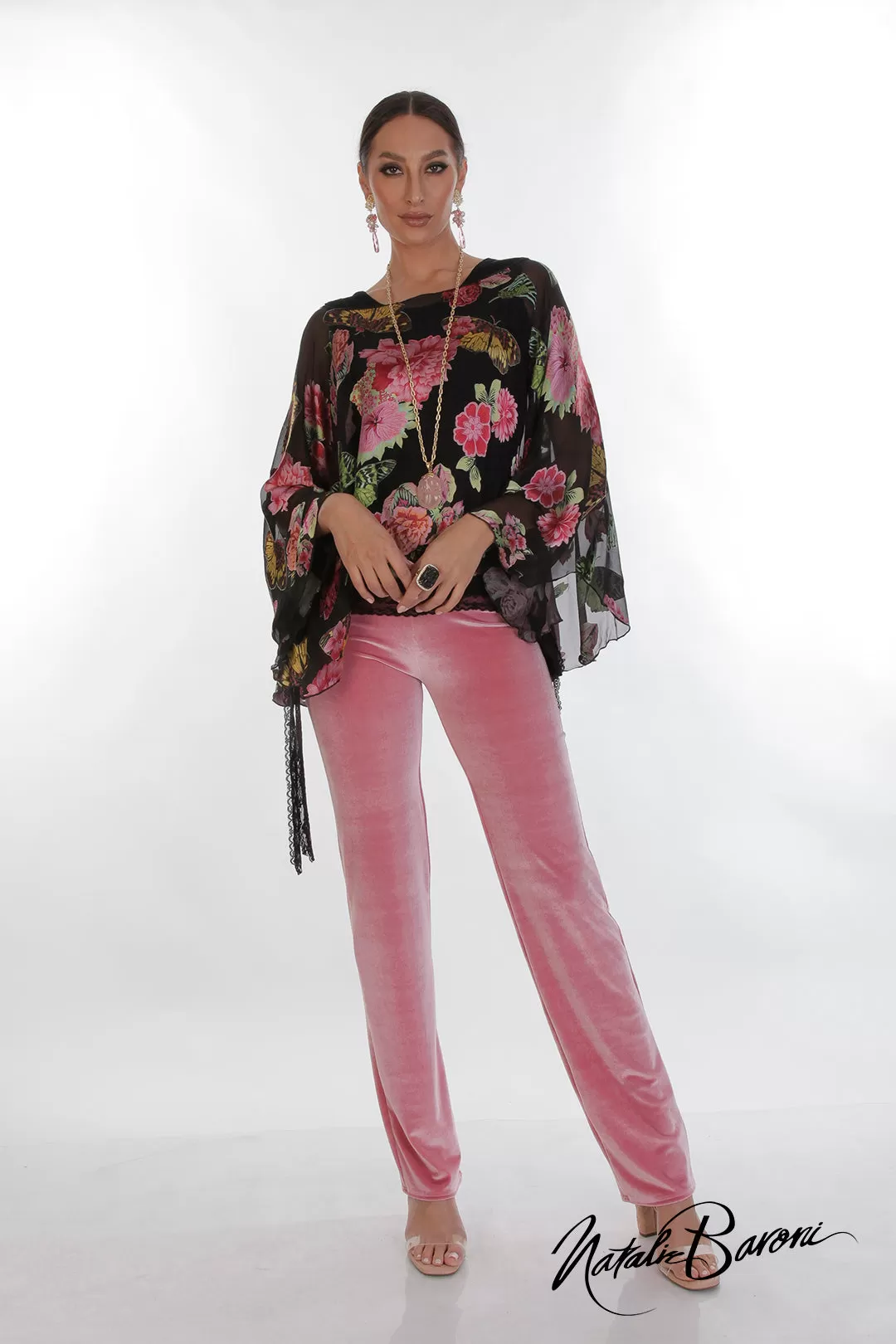 Stiletto Velvet Pant - Roma