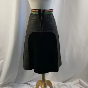 Stogova Black Velvet Mixed MIDI Skirt