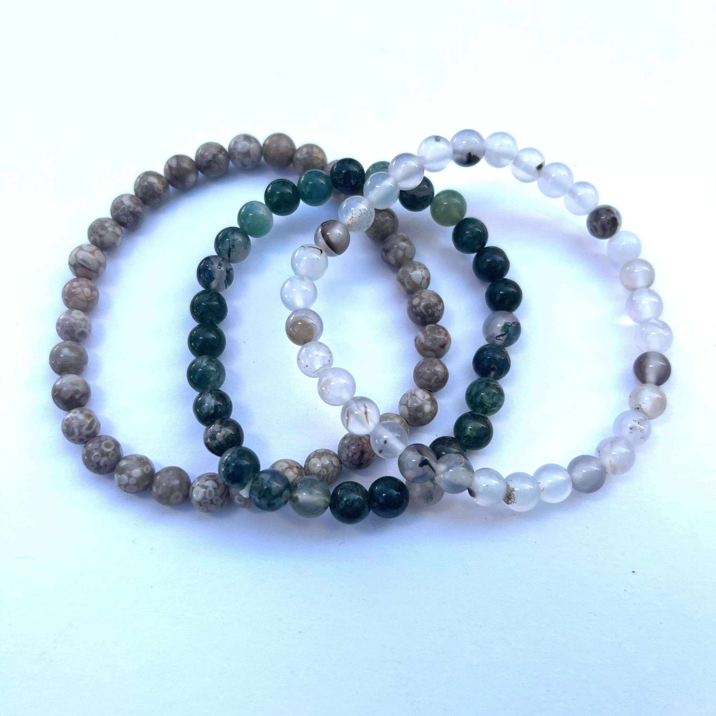 Stone Stretchy Bracelets - 6mm