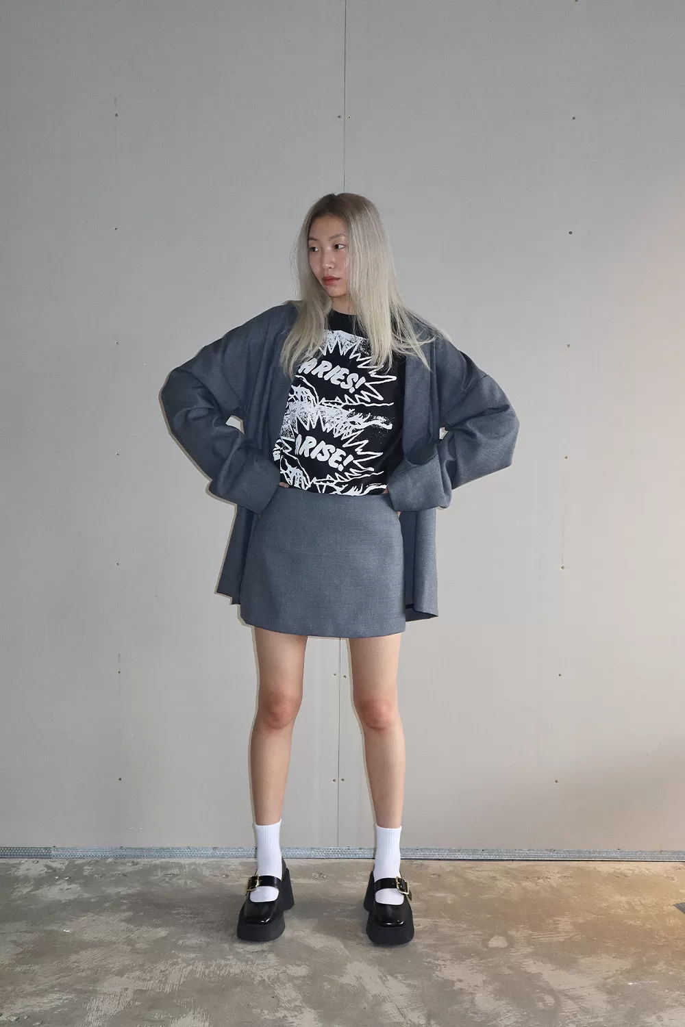 STONE WOOL SKIRT