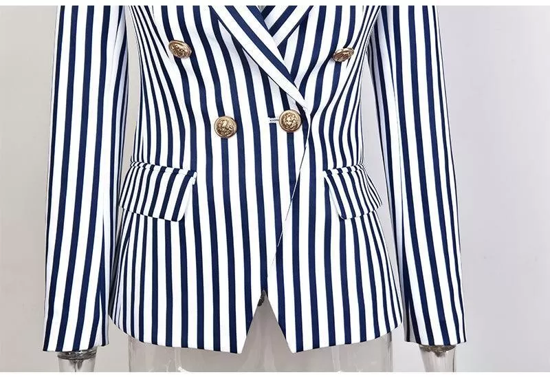 Striped Blazer Women - Casual - Striped-Pinstriped