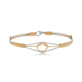 Stronger Together Silver with 14K Gold Artist Wire Knot Bracelet