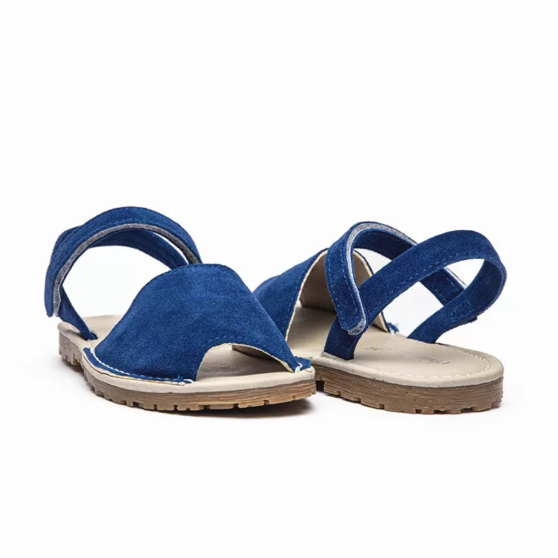 Suede Sandals in Royal Blue