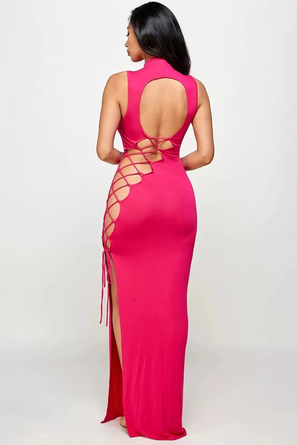 Super Ava Shapewear Maxi Dress - Pink