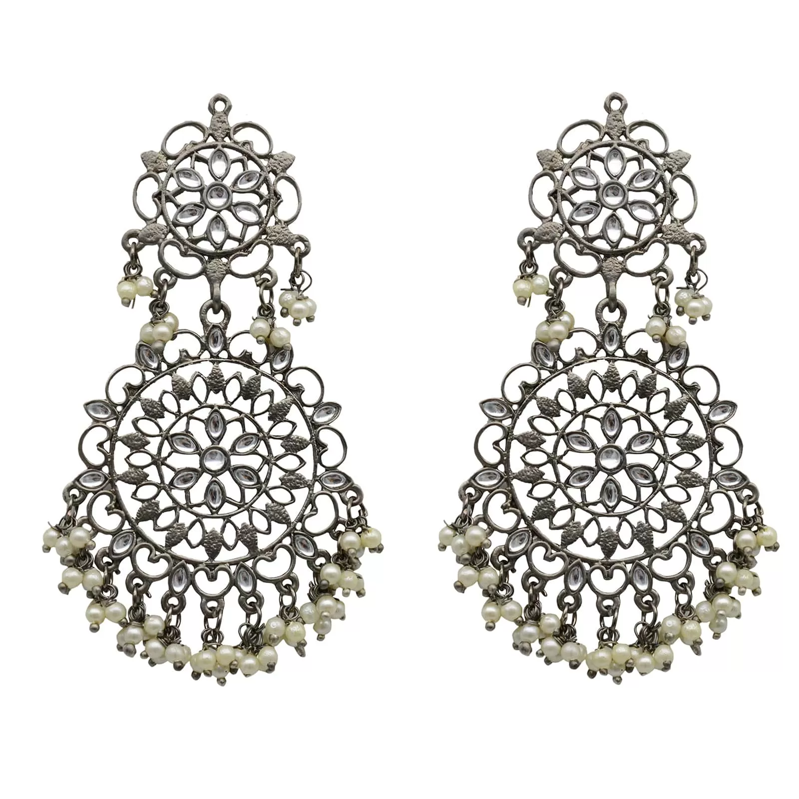 Swati Silver Oxidized Earrings