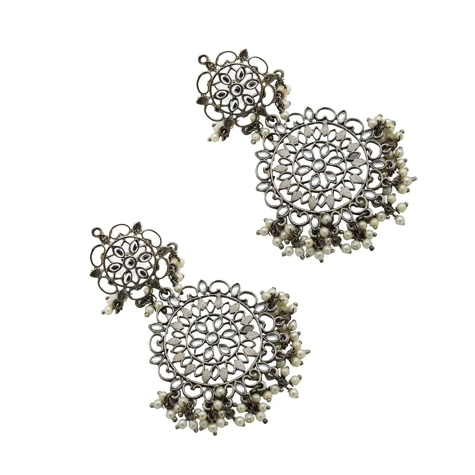 Swati Silver Oxidized Earrings