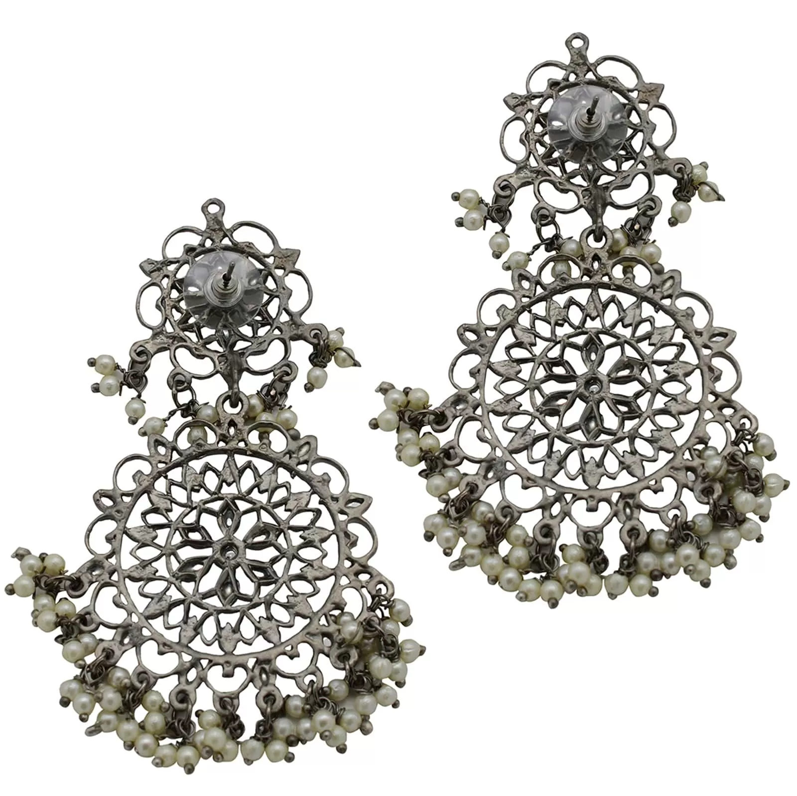 Swati Silver Oxidized Earrings