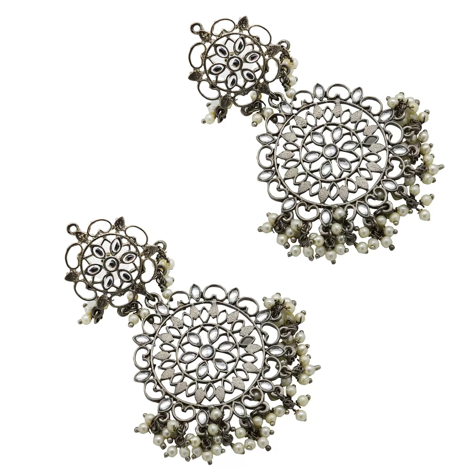 Swati Silver Oxidized Earrings