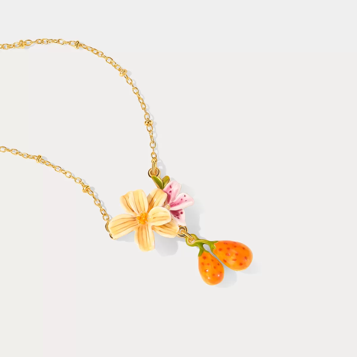 Sweet Pear Flower Necklace