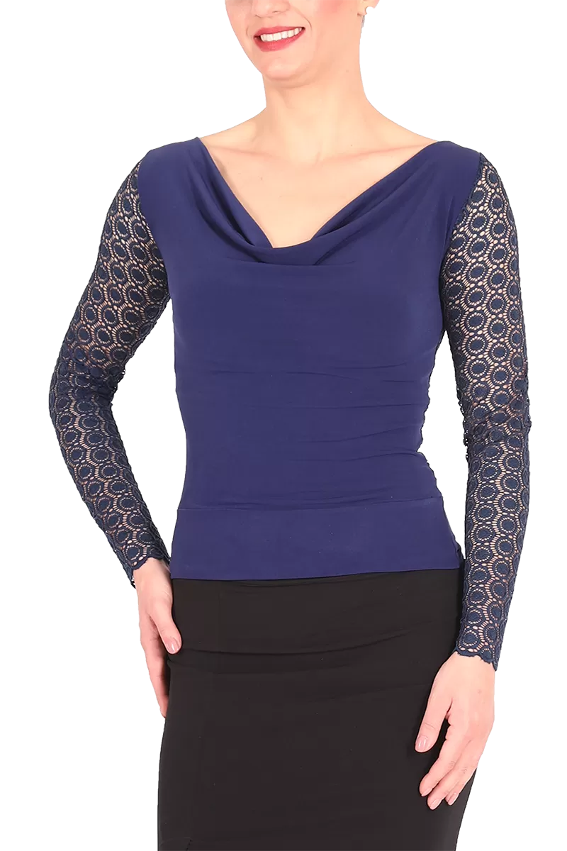 Tango Blouse With Lace Back And Sleeves