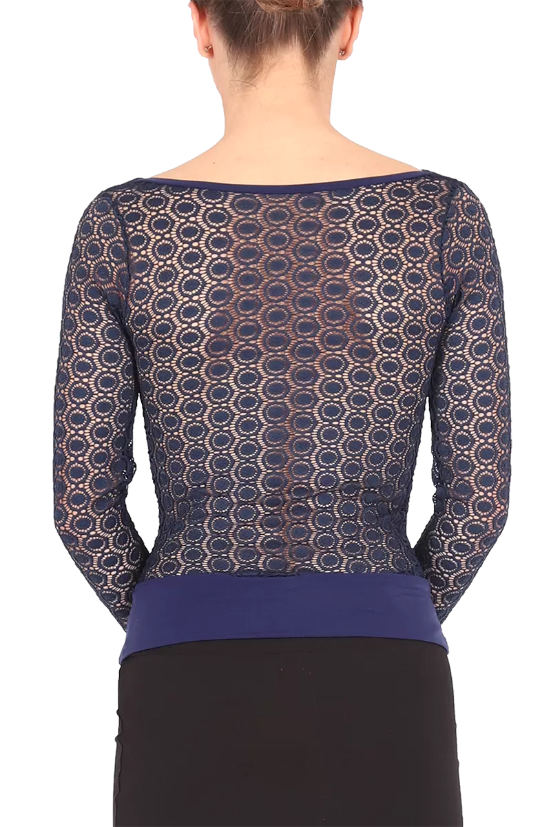 Tango Blouse With Lace Back And Sleeves