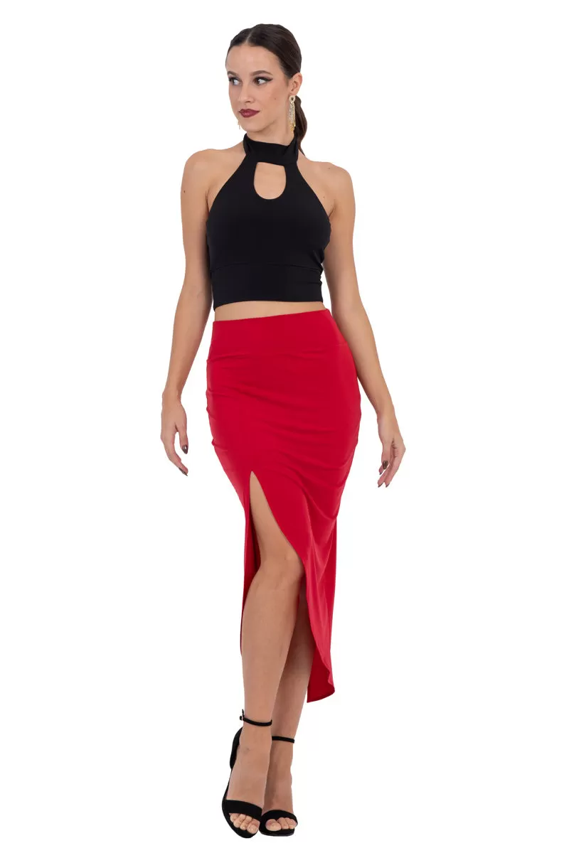 Tango Skirt With Curved Front Slit