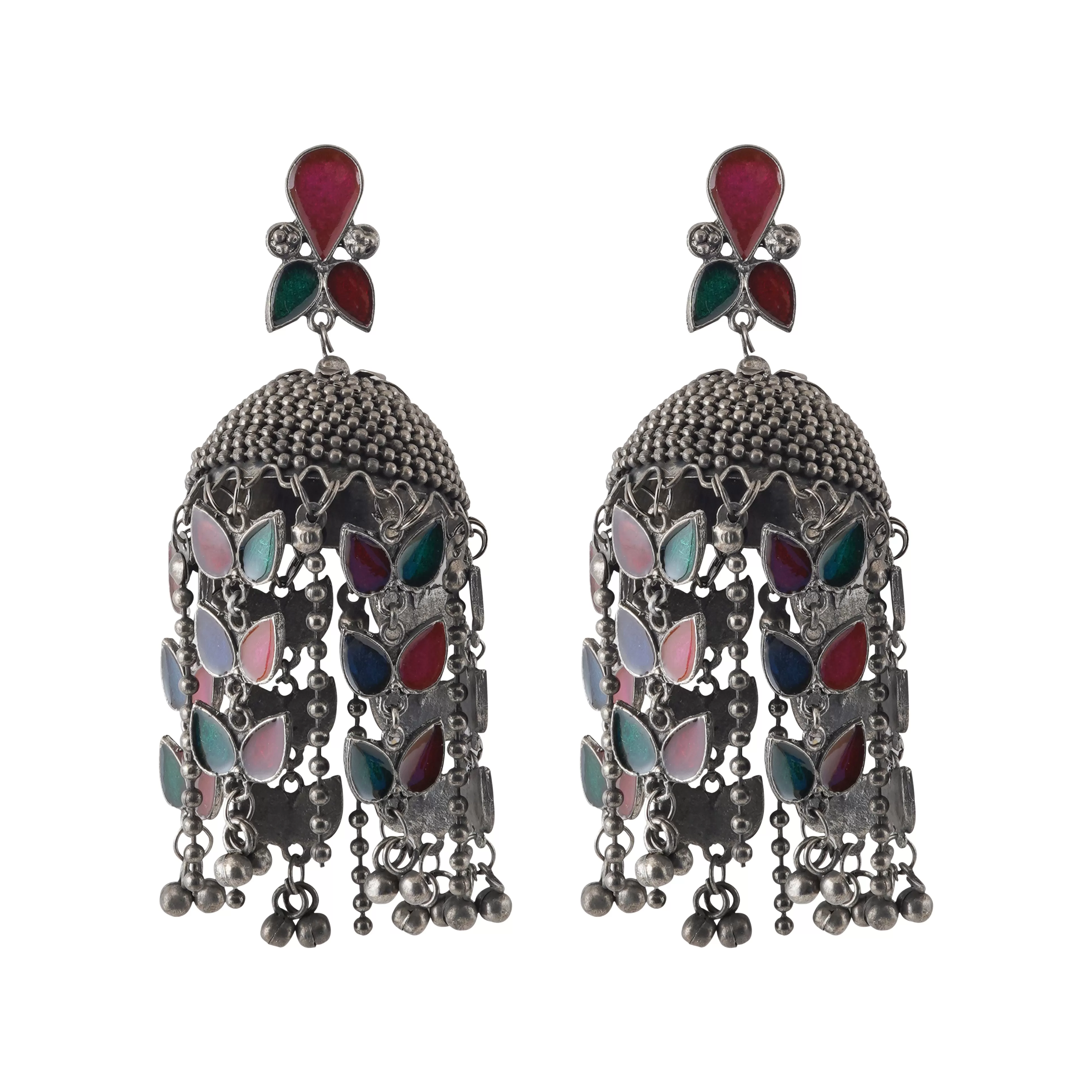 Teejh Niharika Silver Oxidised Earring