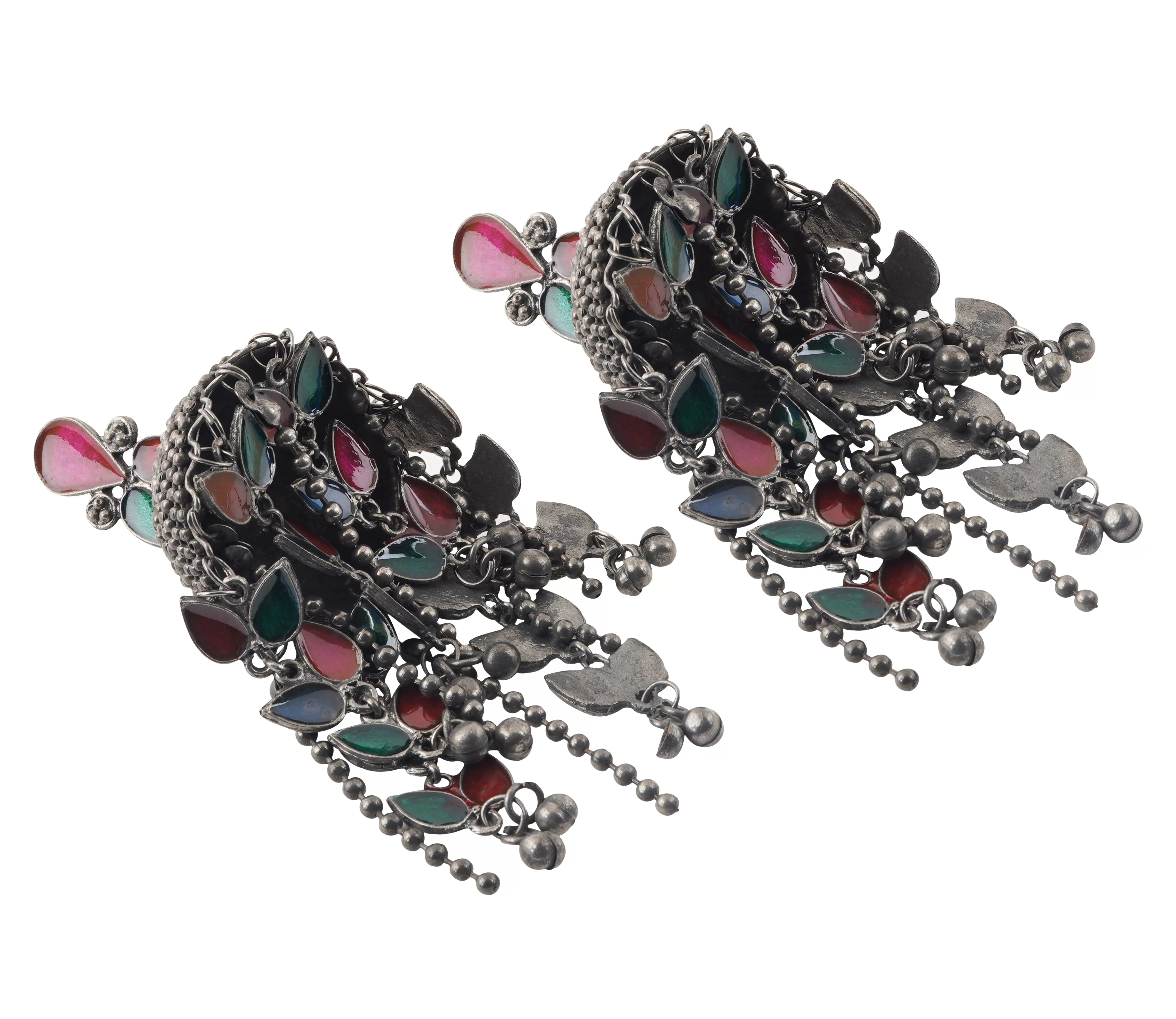 Teejh Niharika Silver Oxidised Earring