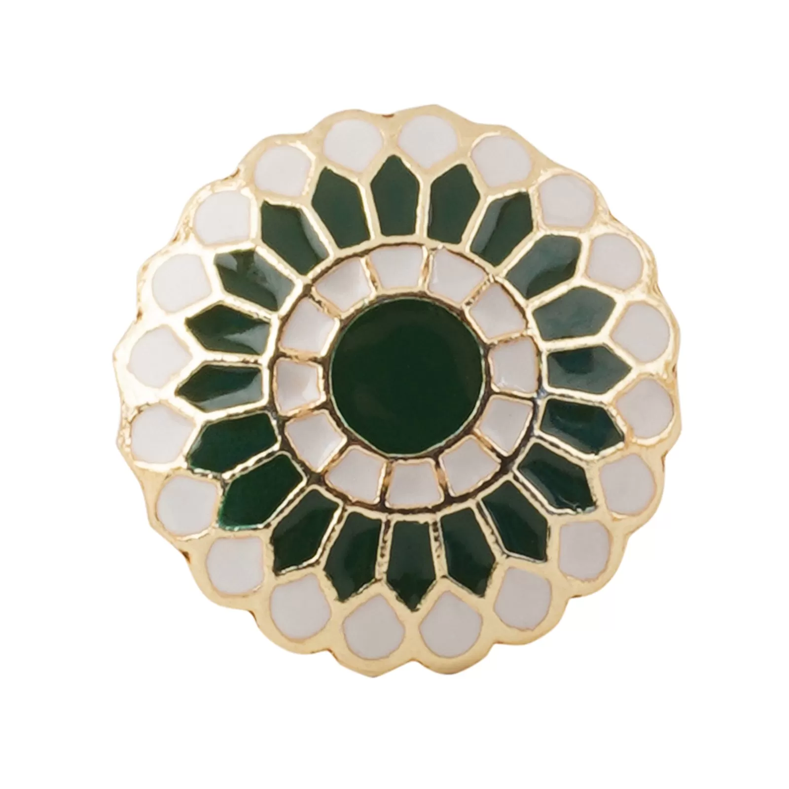 Teejh Niteeksha Green and White Gold Enamel Ring