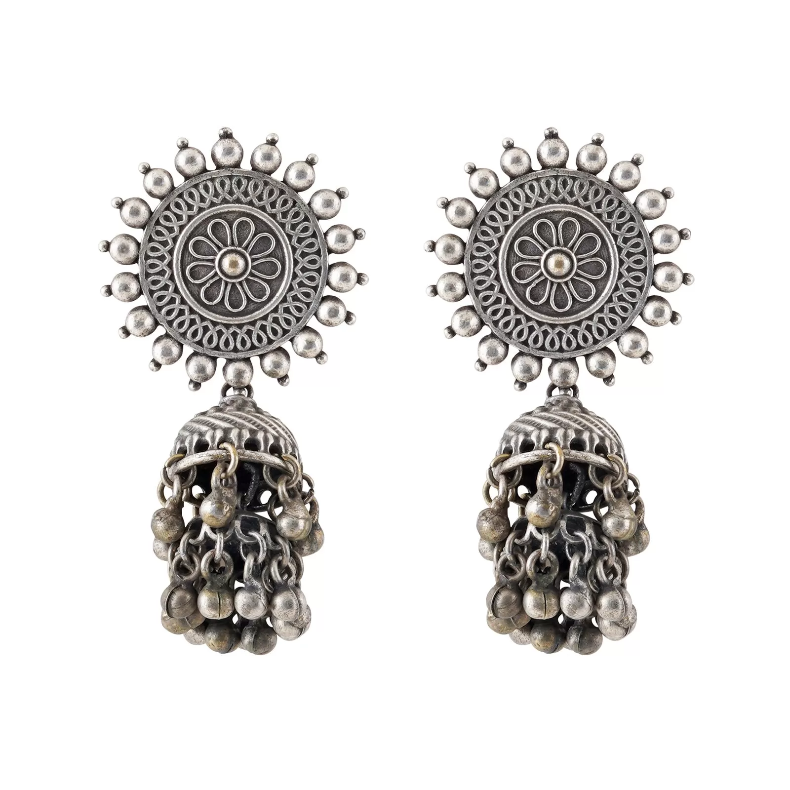 Teejh Sauhrida Silver Oxidised Earring