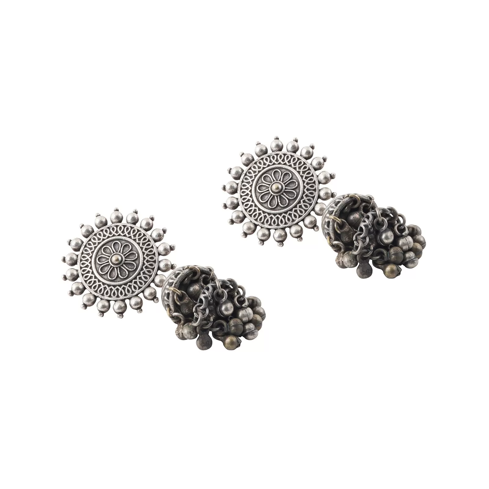 Teejh Sauhrida Silver Oxidised Earring