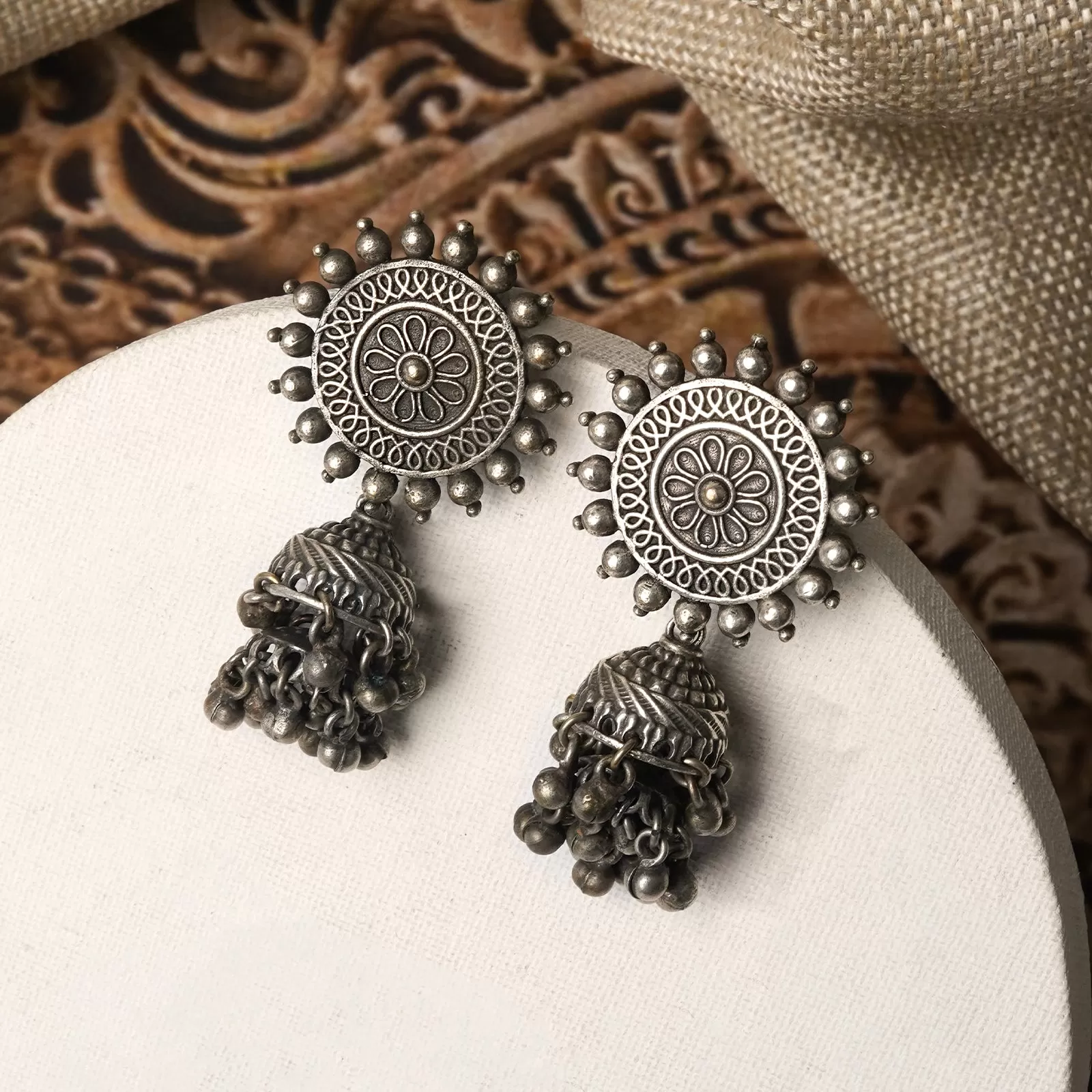 Teejh Sauhrida Silver Oxidised Earring