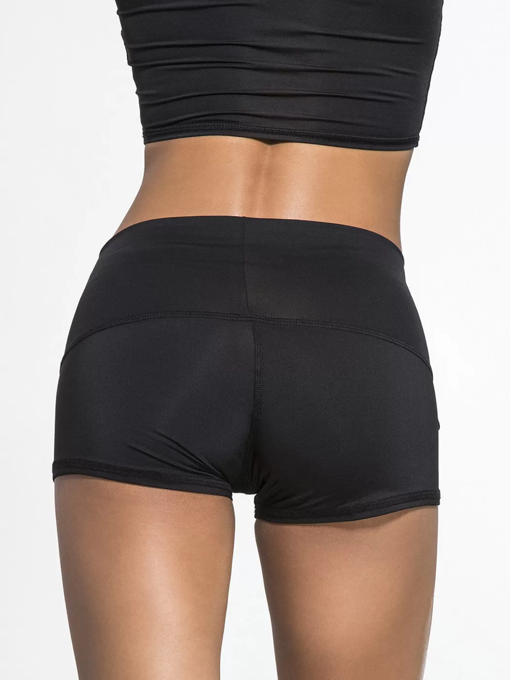 Teeki Solid Black Sun Shorts