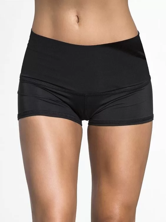 Teeki Solid Black Sun Shorts