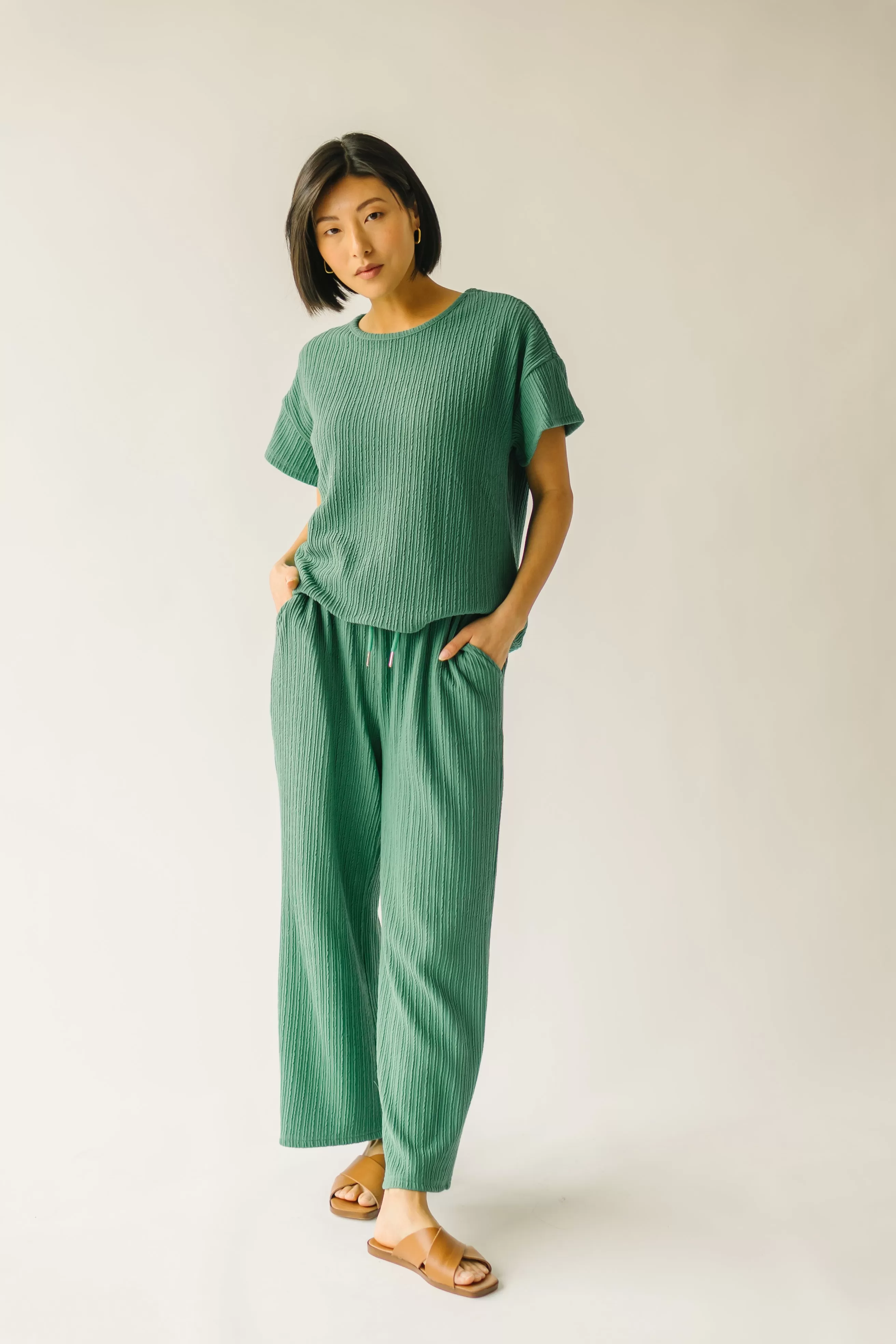 The Sadoski Ribbed Pant in Green