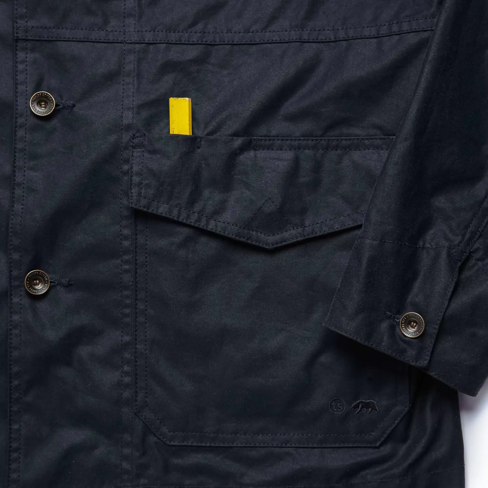 The Task Jacket in Waxed Navy