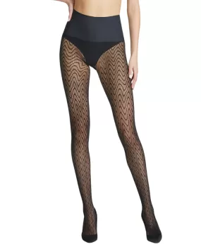 The Wavy Net Tights (Black)