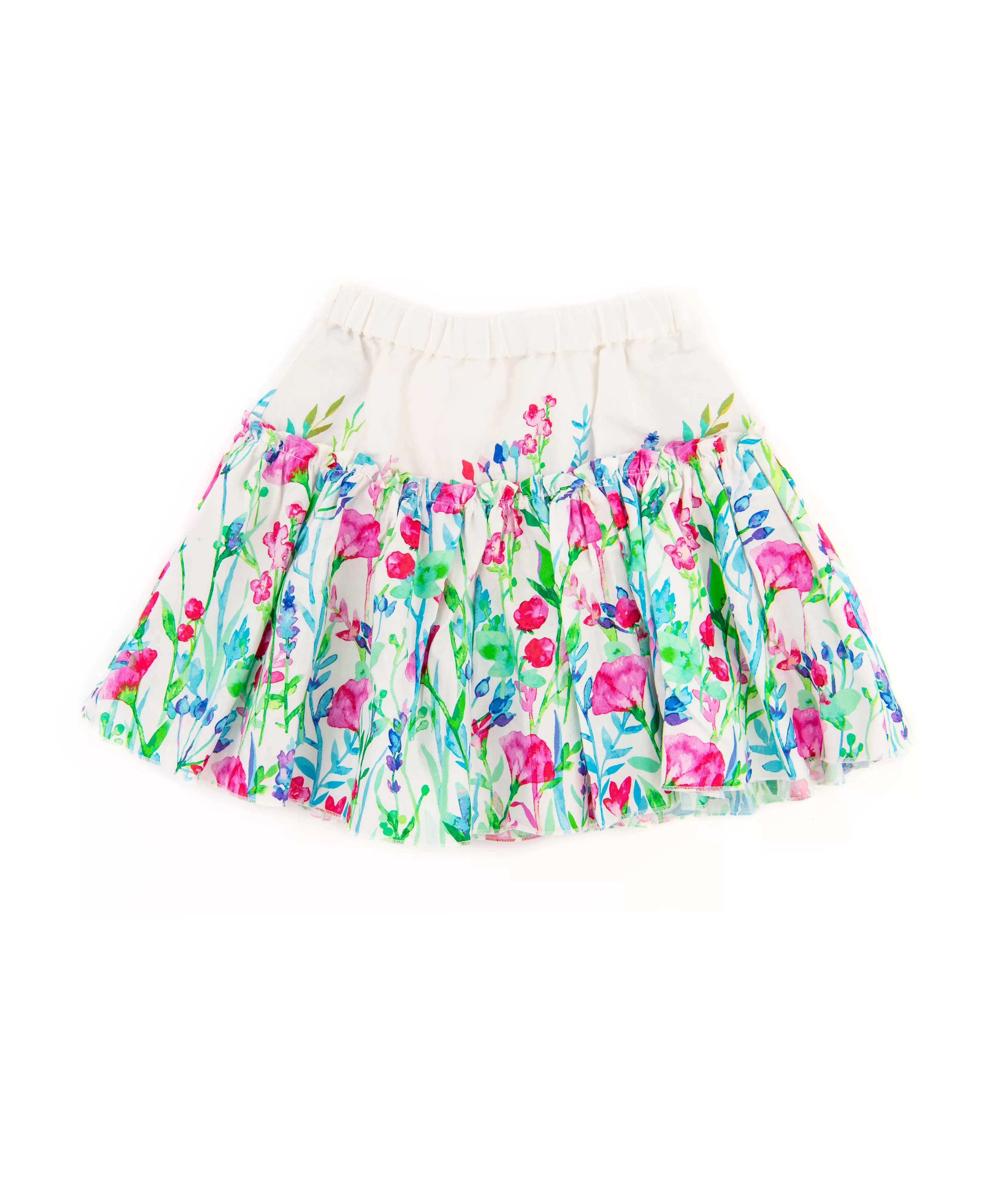 Theme Girls Drew Mini Skirt White Watercolor Floral