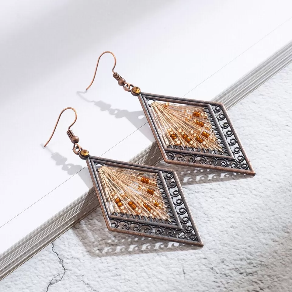 Thread Work Handmade Ethnic Earring