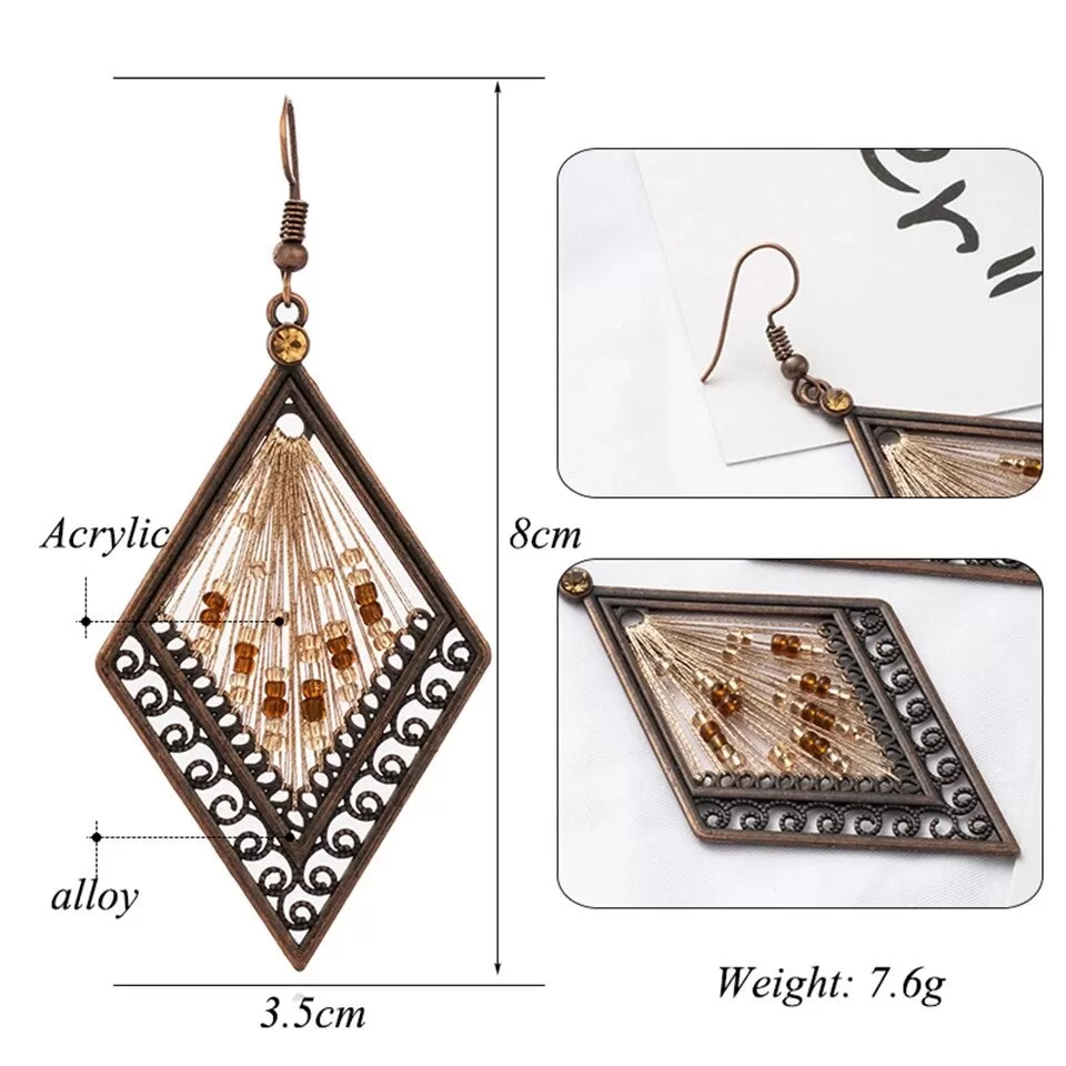 Thread Work Handmade Ethnic Earring