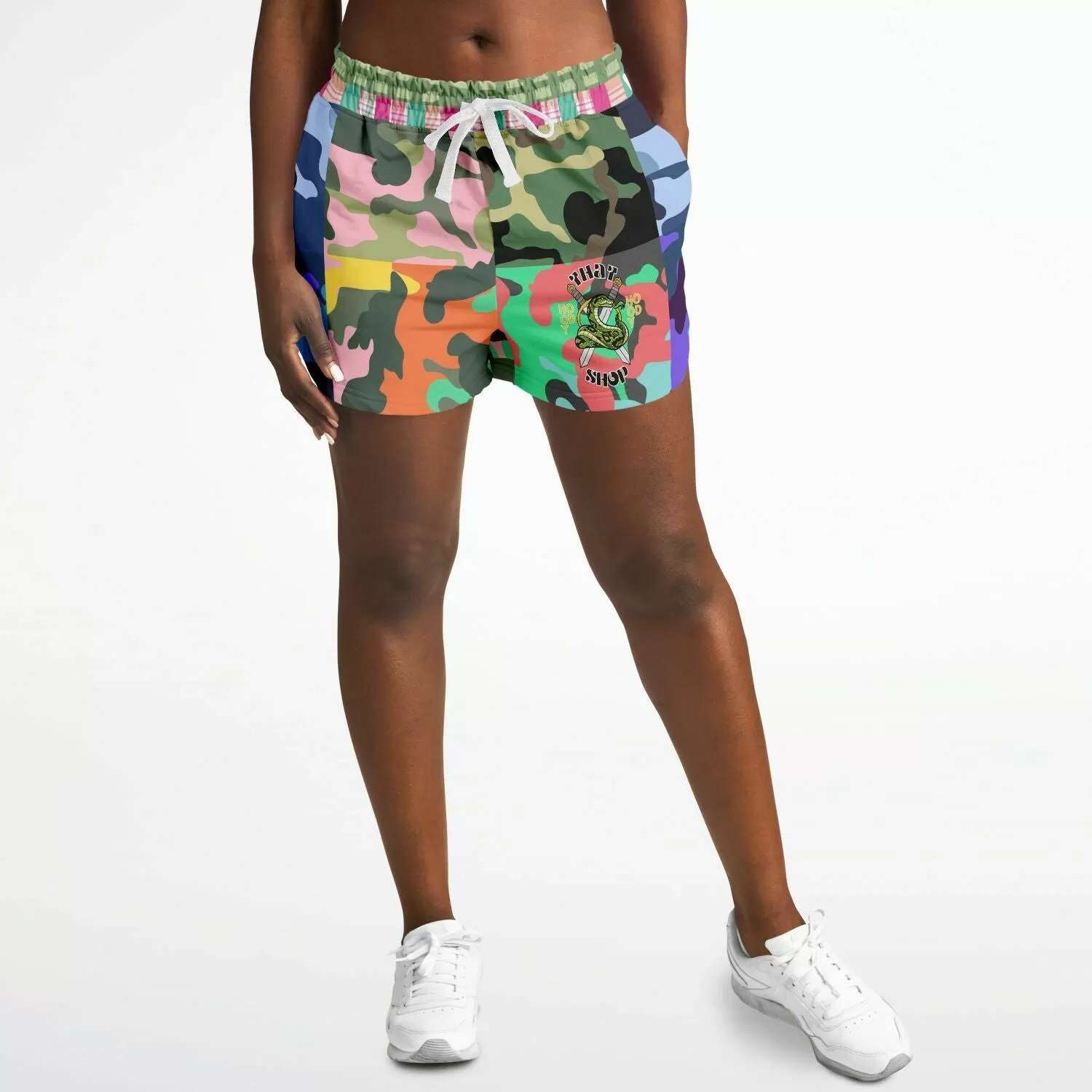 THS Snake Bite Camo Patchwork Running Shorts