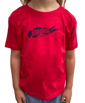 Toddler Island Strong (Red and Navy) T Shirt