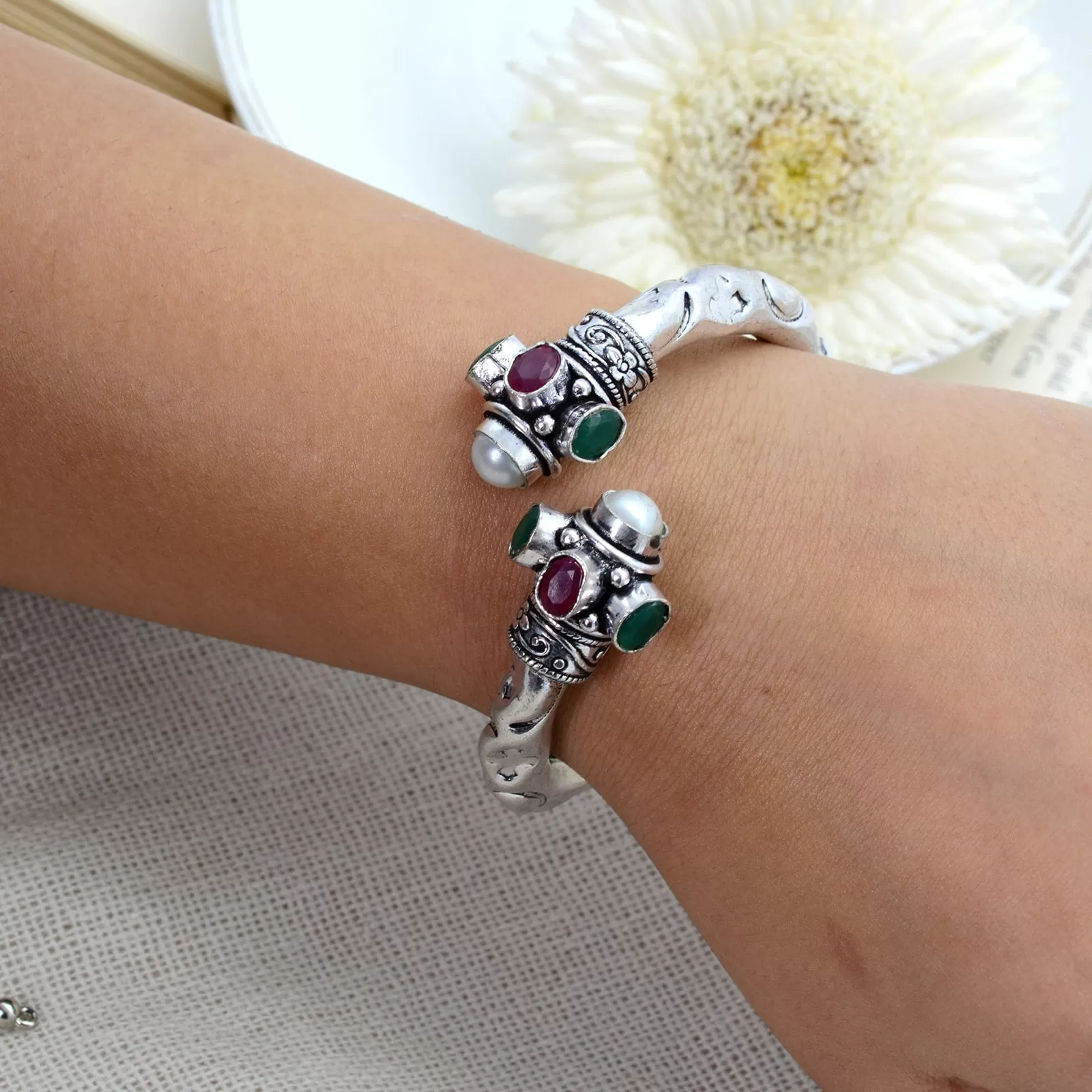 Trisha Multi colored Bracelet Cuff